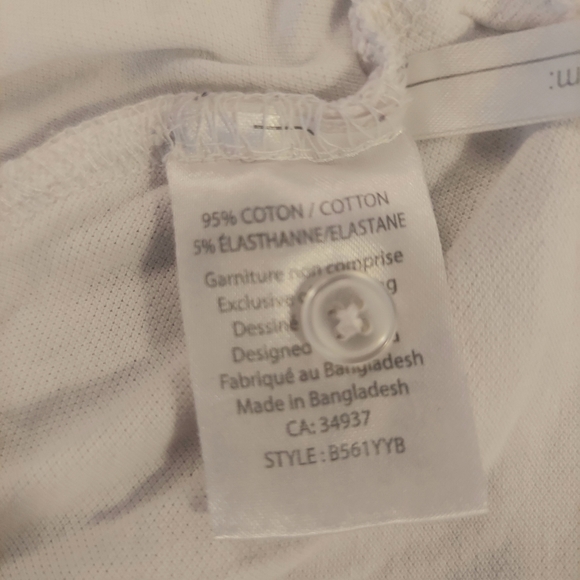 💥3/$25💥 Girls Short Sleeve Uniform Polo Shirt T-shirt White size L - Picture 5 of 5